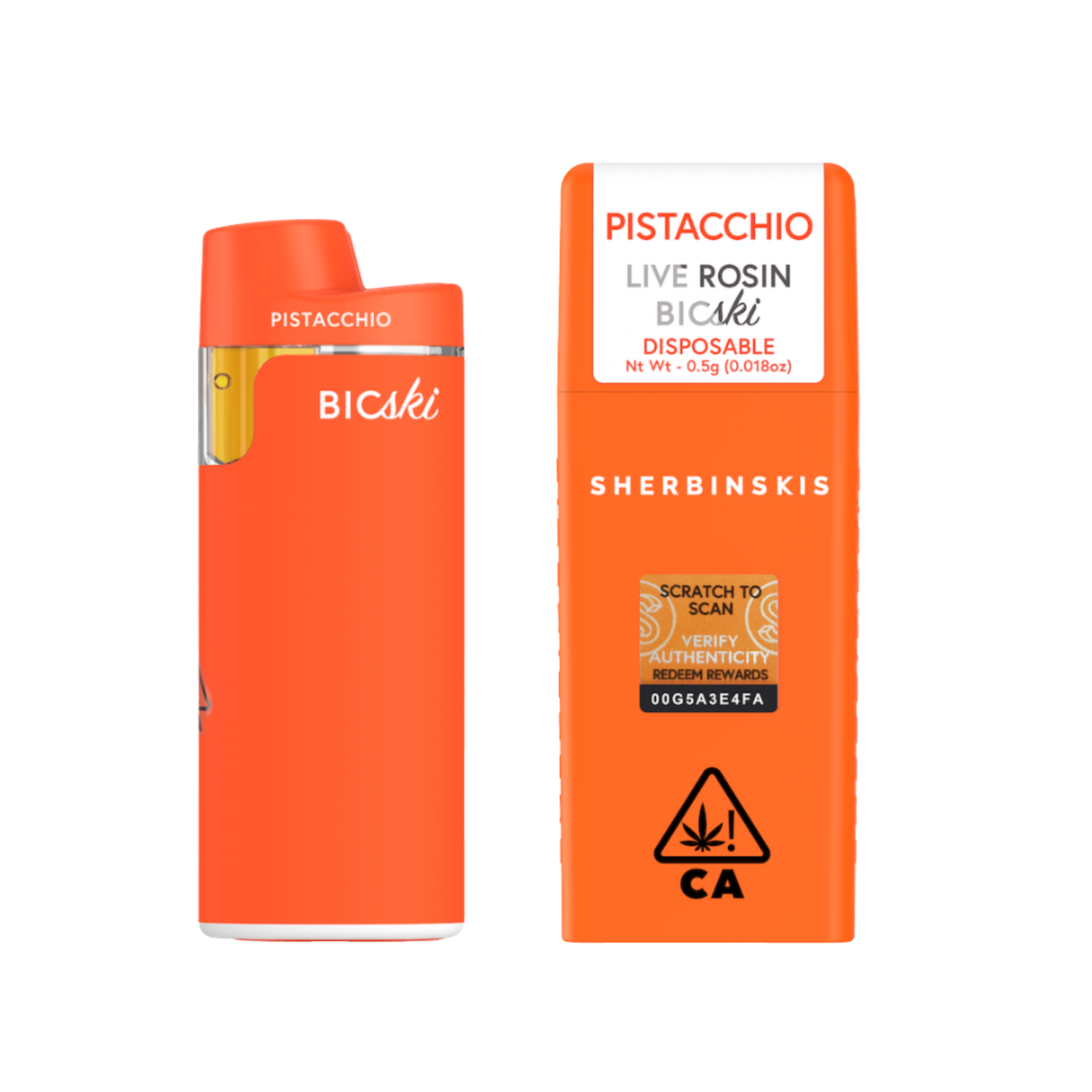 Sherbinskis Pistacchio Bicski Disposable Vape – 0.5g – HHC vape