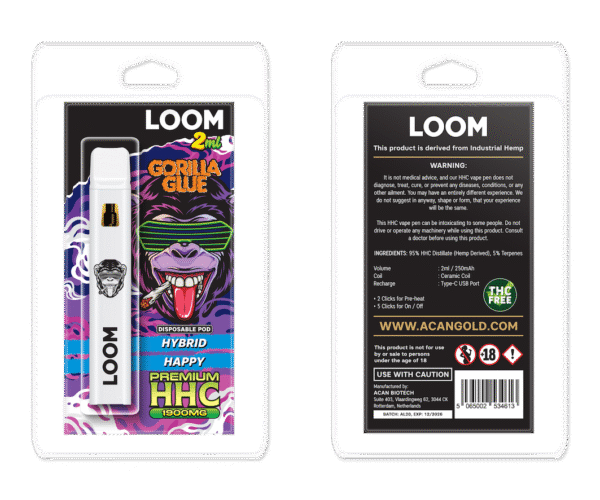 LOOM HHC Gorilla Glue 1900mg 2 ml Vape – HHC vape