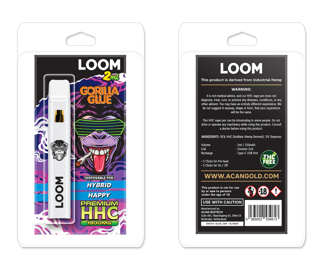 LOOM HHC Gorilla Glue 1900mg 2 ml Vape – HHC vape