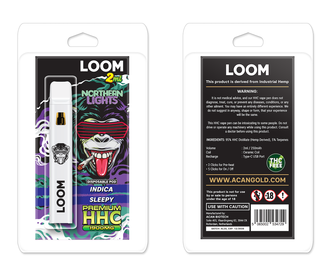 LOOM HHC Northern Lights 1900mg 2 ml Vape  – HHC Vape