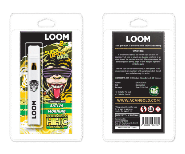 LOOM HHC Super Lemon Haze 1900mg 2ml Vape – HHC vape
