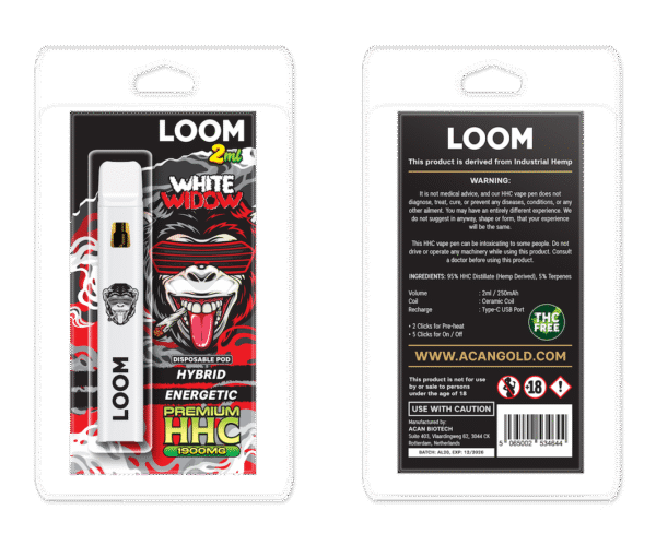 LOOM HHC White Widow 1900mg 2 ml Vape – HHC vape